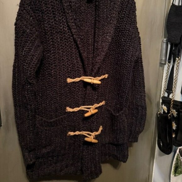 Denim & Supply Ralph Lauren Chunky Knit Wood Toggle Sweater Cardigan - Picture 9 of 16